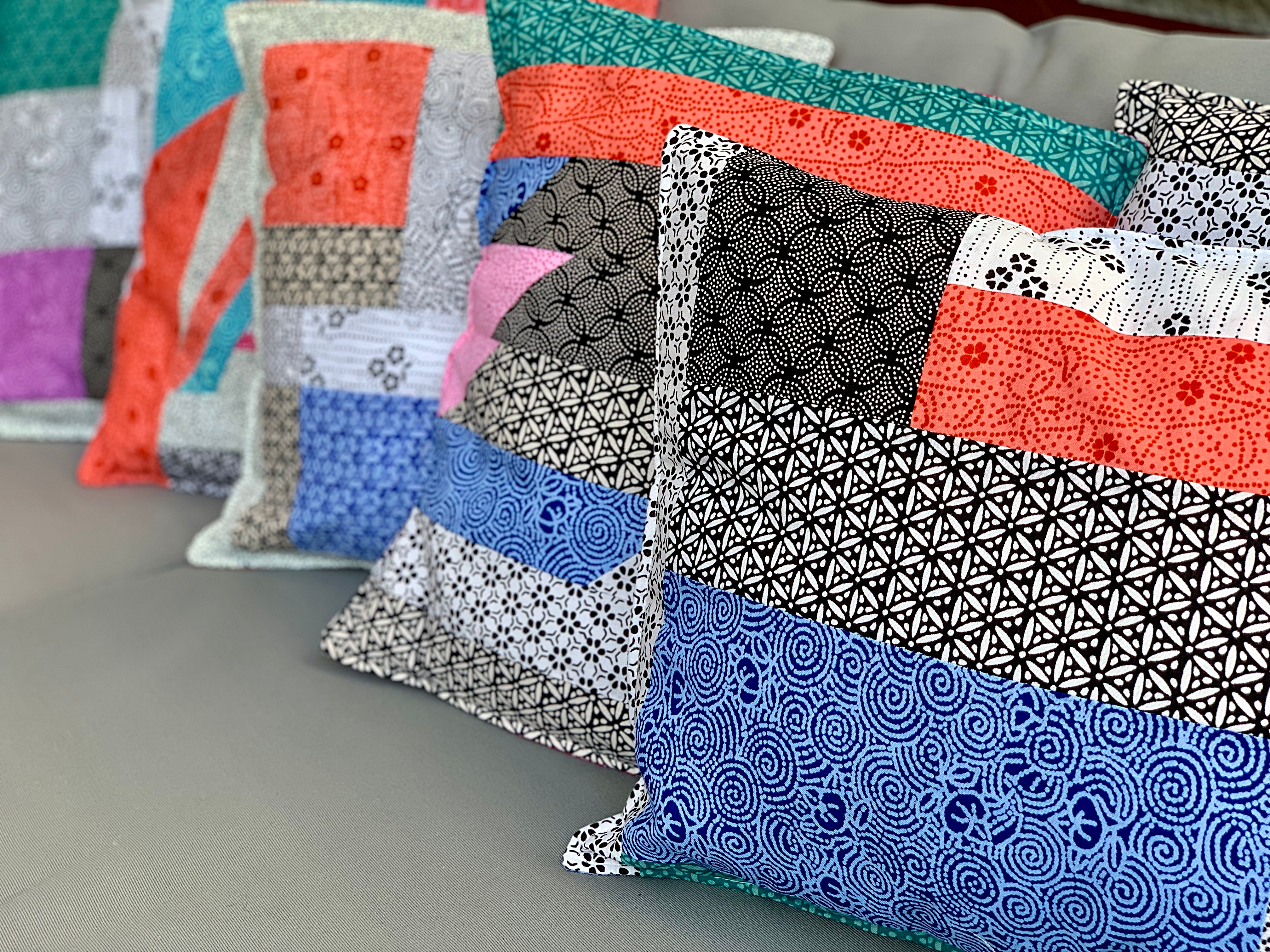 Patchwork punkte auf rosa Patchwork punkte auf rosa