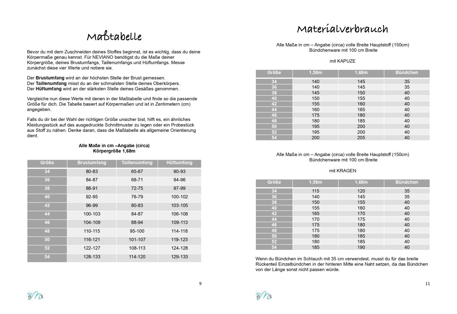 Hoodie Schnittmuster Damen „Neviano“ – Papierschnittmuster Gr. 34–54
