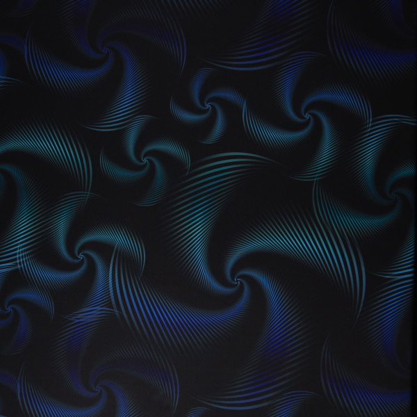 Softshell Twirl Lines by lycklig design -mint/royalblau-